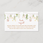 ワイルドフラワーベビー素朴シャワーブックリクエスト エンクロージャーカード (正面)