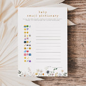 ワイルドフラワーベビー絵文字ダウンロード可能カード 招待状