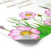 ワイルドフラワーベビー開花の赤ちゃんシャワーへようこそ ポスター (角)