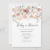 ワイルドフラワーベビー開花の赤ちゃんシャワー招待 招待状 (正面)