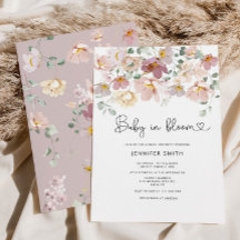 ワイルドフラワーベビー開花の赤ちゃんシャワー招待