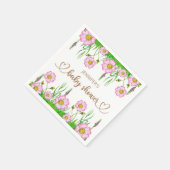 ワイルドフラワーベビー開花の赤ちゃんシャワー スタンダードカクテルナプキン (角)