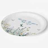 ワイルドフラワーベビー開花の赤ちゃんシャワー ペーパープレート (アングル)