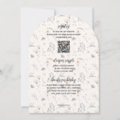 ワイルドフラワーベビー開花オールインワンシャワー 招待状 (裏面)