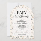 ワイルドフラワーベビー開花オールインワンシャワー 招待状 (正面)