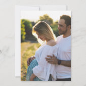 ワイルドフラワーベビー開花カップルの写真 招待状 (裏面)