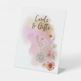 ワイルドフラワーベビー開花カードとギフト 台座サイン