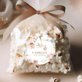 ワイルドフラワーベビー開花シャワー ラウンドシール