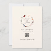 ワイルドフラワーベビー開花フローラベビーシャワー 招待状 (裏面)