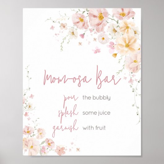 ワイルドフラワーベビー開花ベビーシャワーマママオサバー ポスター (正面)