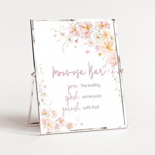 ワイルドフラワーベビー開花ベビーシャワーマママオサバー ポスター