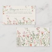ワイルドフラワーベビー開花ベビーシャワー囲い 名刺 (正面/裏面)