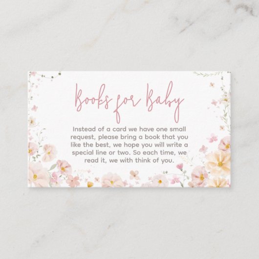 ワイルドフラワーベビー開花書ベビー書 エンクロージャーカード (正面)