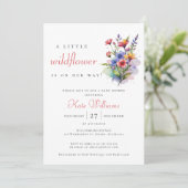 ワイルドフラワーベビー開花水彩フローラ 招待状 (スタンド正面)