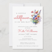 ワイルドフラワーベビー開花水彩フローラ 招待状 (正面)