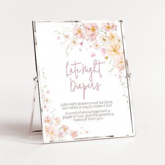 ワイルドフラワーベビー開花深夜おむつ ポスター