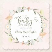 ワイルドフラワーベビーSipと参照 ペーパーコースター (正面)