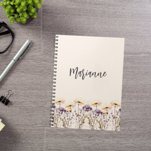 ワイルドフラワーベージュイエロー名前をカスタムするスクリプト ノートブック