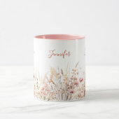 ワイルドフラワーベージュピンクの名前 マグカップ (中央)