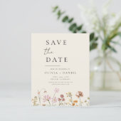 ワイルドフラワーベージュフォトQRコード日付を保存 (スタンド正面)