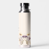 ワイルドフラワーベージュ名前をカスタムするスクリプト ウォーターボトル (左面)