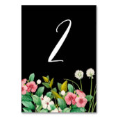 ワイルドフラワーペリウィンクル水の色結婚黒 テーブルナンバー (裏面)