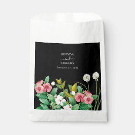 ワイルドフラワーペリウィンクル水の色結婚黒 フェイバーバッグ