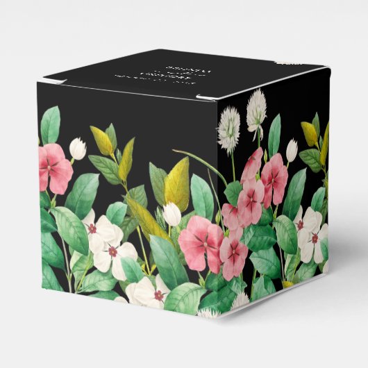 ワイルドフラワーペリウィンクル水の色結婚黒 フェイバーボックス (正面サイド)