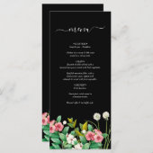 ワイルドフラワーペリウィンクル水の色結婚黒 メニュー (正面/裏面)