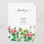 ワイルドフラワーペリウィンクル水結婚色の セーブザデート (正面/裏面)