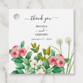 ワイルドフラワーペリウィンクル水結婚色の フェイバータグ