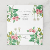 ワイルドフラワーペリウィンクル水結婚色の プレイスカード (外部開封)