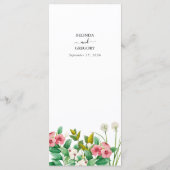 ワイルドフラワーペリウィンクル水結婚色の メニュー (裏面)