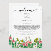 ワイルドフラワーペリウィンクル白結婚の旅程 プログラム (正面/裏面)