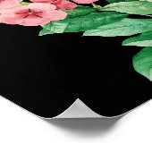 ワイルドフラワーペリウィンクル結婚ブラックの座席表 ポスター (角)