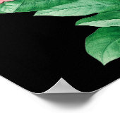 ワイルドフラワーペリウィンクル結婚ブラックの座席表 ポスター (角)