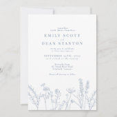 ワイルドフラワーペリウィンクル結婚式招待状 招待状 (正面)