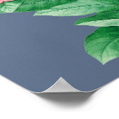 ワイルドフラワーペリウィンクル結婚・ブルーの座席表 ポスター (角)