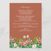 ワイルドフラワーペリウインクルオレン結婚ジの日程 プログラム (裏面)