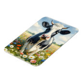 ワイルドフラワーホルスタイン乳牛フレキシブル マグネット (左側)