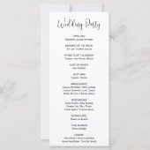 ワイルドフラワーホワイト結婚式 プログラム付きメイソンジャー (裏面)