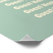 ワイルドフラワーボタニカルガーデンウェディング座席図 ポスター (角)