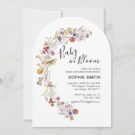 ワイルドフラワーボタニカルガーデンベビーイン開花 招待状