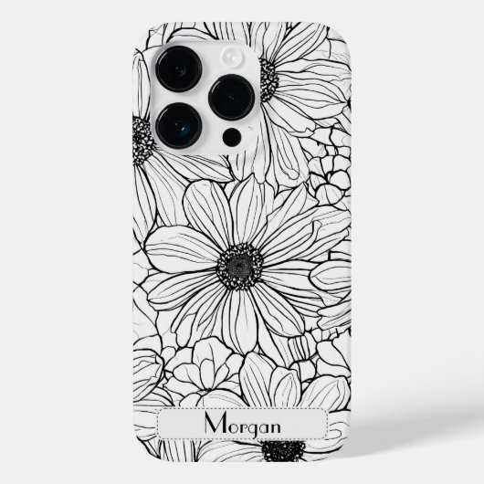 ワイルドフラワーボタニカルパーソナライズされたフローラ Case-Mate iPhoneケース (裏面)