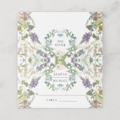 ワイルドフラワーボタニカルフローラウェディングレセプション プレイスカード (外部開封)