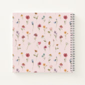 ワイルドフラワーボタニカルブライダルシャワーゲストブック ノートブック (裏面)