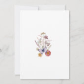 ワイルドフラワーボタニカルベビーイン開花招待状 招待状 (裏面)