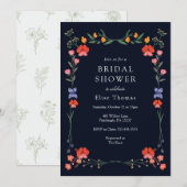 ワイルドフラワーボタニックガーデンブライダルシャワー 招待状 (正面/裏面)