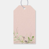 ワイルドフラワーボタニッ結婚クのバッグ ギフトタグ (裏面)