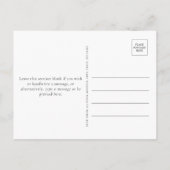 ワイルドフラワーボヘミアンブライダルシャワー インビテーションポストカード (裏面)